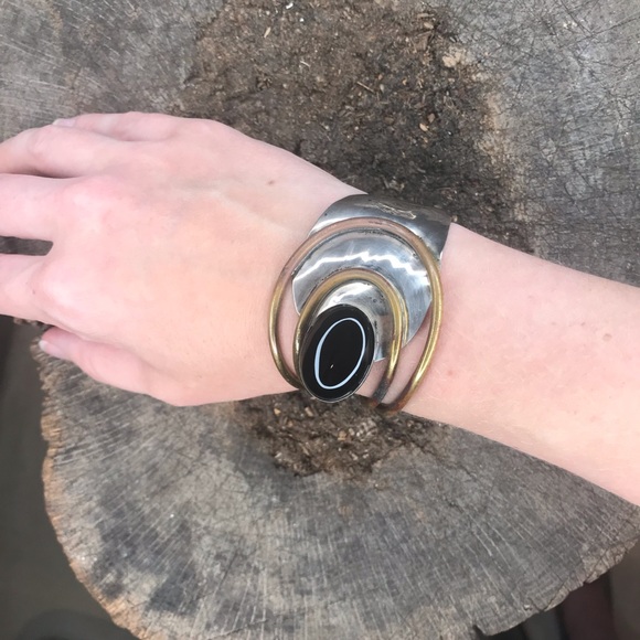 Vintage Jewelry - Vintage Louis Booth mixed media cuff bracelet